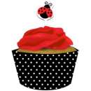 Ladybug Cupcake Papers and Pixs Combo